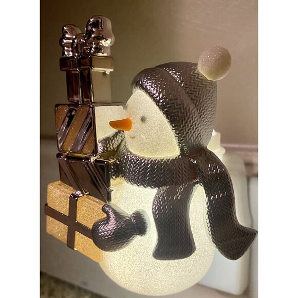 NEW HOLIDAY 2022 Bath & Body Works SILVER SNOWMAN WALLFLOWER PLUG IN - Picture 3 of 5